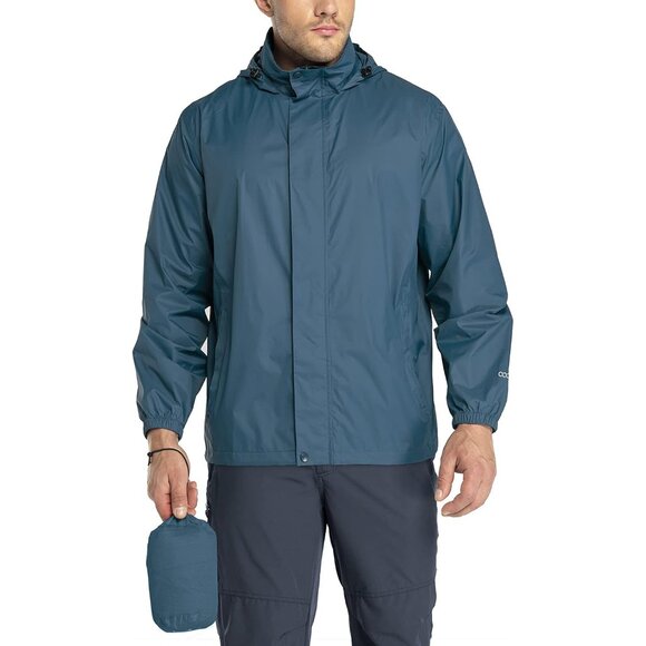Other - Packable Rain Jacket Men's Lightweight Waterproof Rain Shell Jacket Raincoat wit